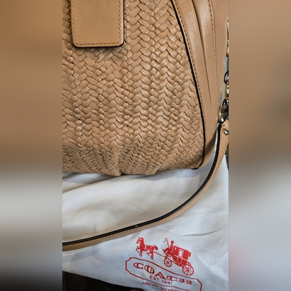 Coach Madison Pinnacle Woven Lily Satchel - Picture 14 of 14